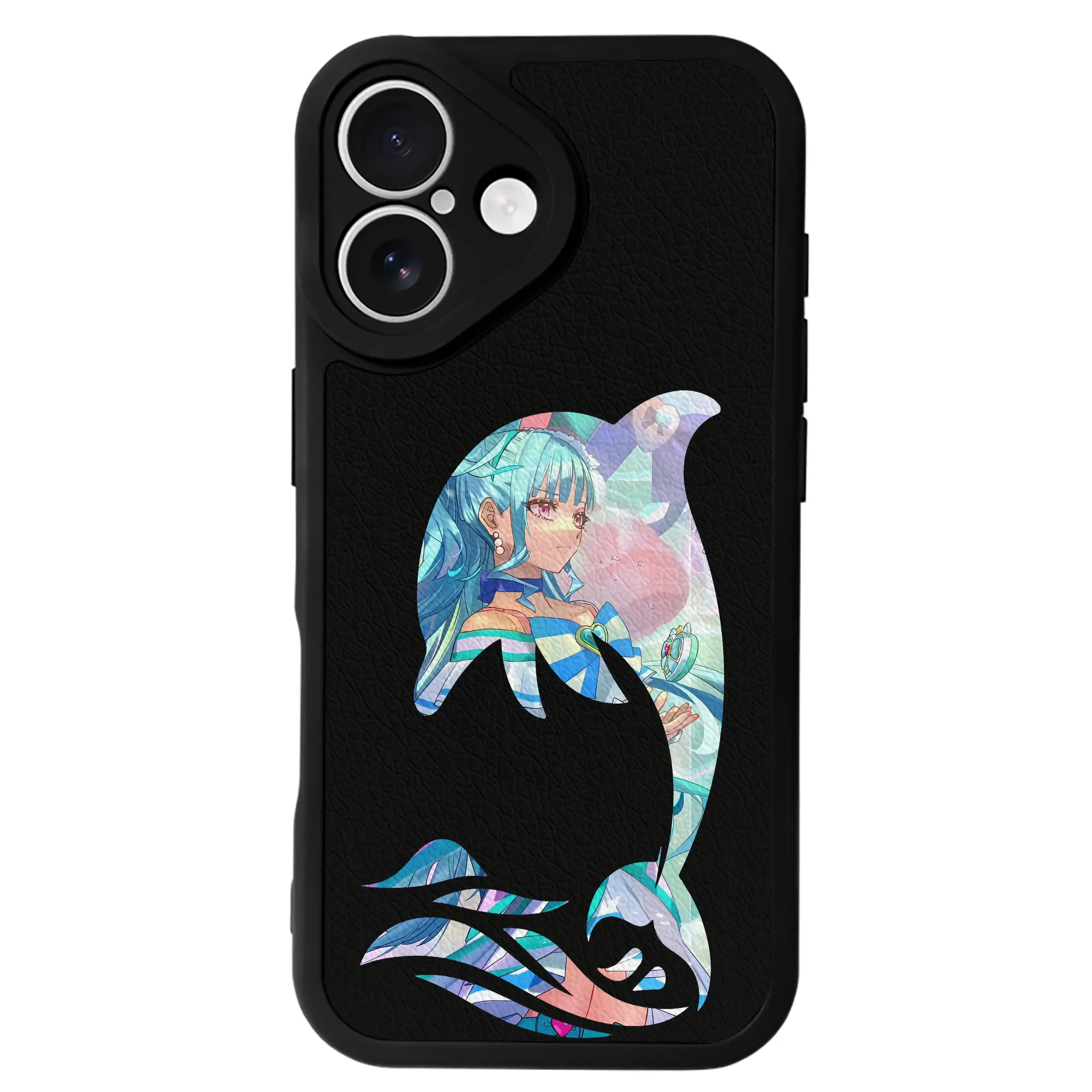 わんだふるぷりきゅあ グッズ 猫屋敷まゆ - IPhone 16シリーズ対応 ・ シリコンスマホケース ・ レザー調 ・ 高精度フィット ・ 耐衝撃 ・ ワイヤレス充電対応 ・ 精密カット